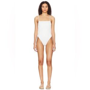 House of Harlow 1960 White Bodysuit in Luxe Essentials; XSmall